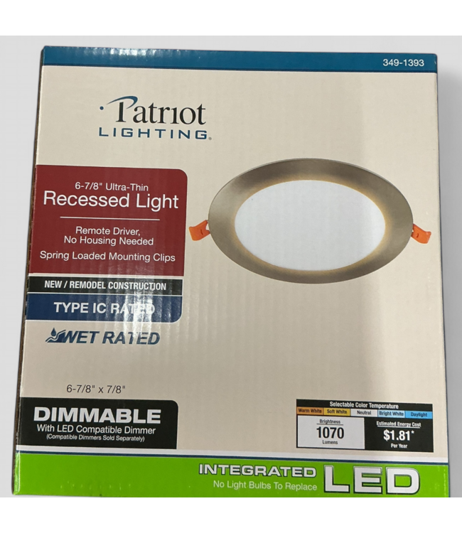 48134 Patriot Lighting Ultra Thin Recessed Light