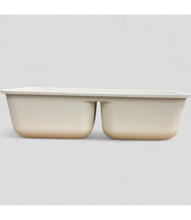 48156 Wilsonart Linen White Double Equal Kitchen Sink