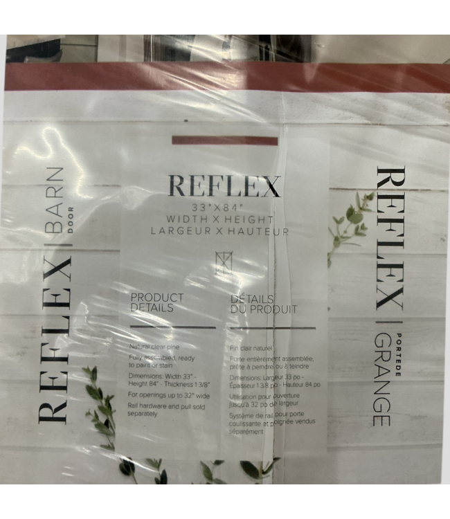 48158 Colonial Elegance Reflex Clear Pine Door 33" x 84"