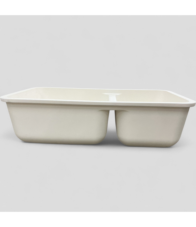 48170 Wilsonart Bright White Offset Double Kitchen Sink