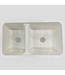 48172 Wilsonart Linen White Offset Double Kitchen Sink