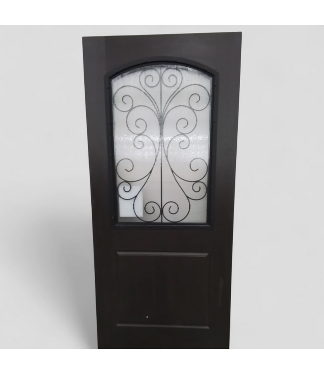 48203 Camelia Rustic Brown 1/2 Lite Exterior Door 36" x 79"
