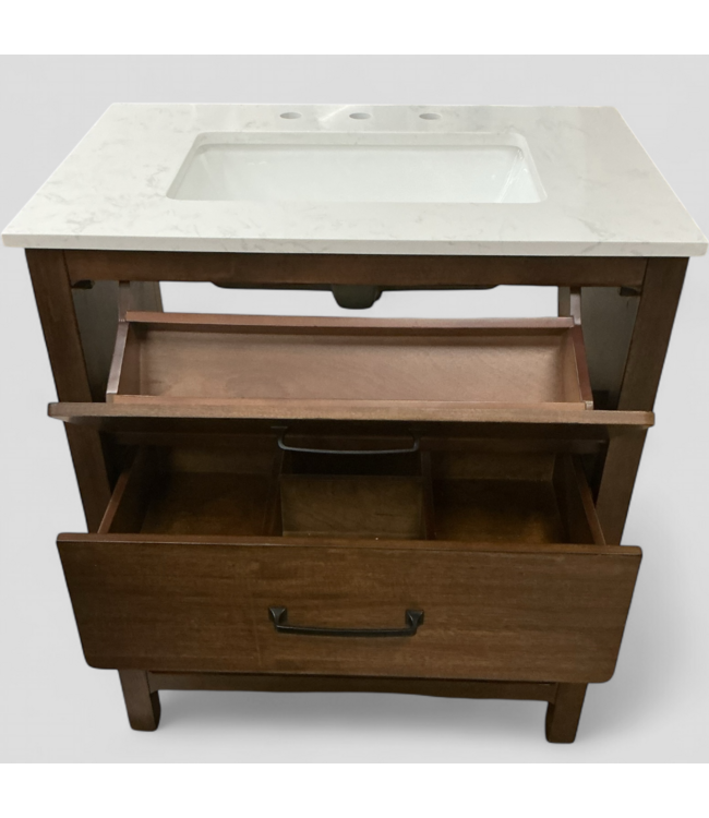 48204 Allen+Roth Warm Walnut 30" Vanity