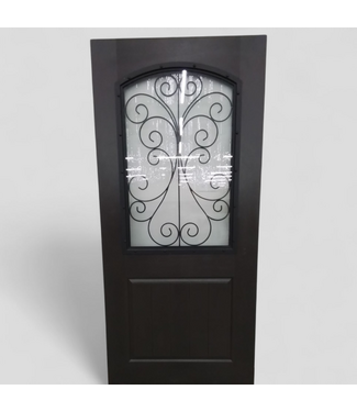 48203 Camelia Rustic Brown 1/2 Lite Exterior Door 36" x 79"
