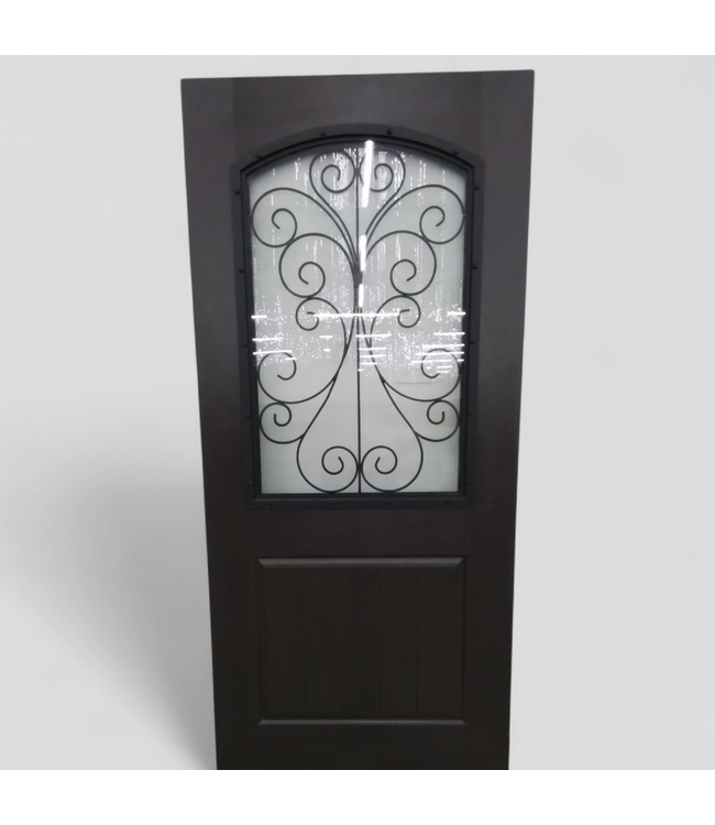 48203 Camelia Rustic Brown 1/2 Lite Exterior Door 36" x 79"
