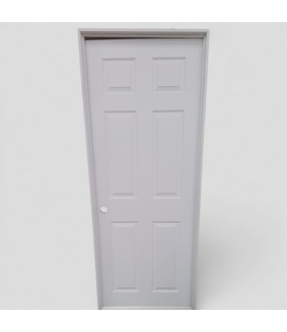 48206 Prehung Interior 6 -Panel Door 30"W x 76.875"H