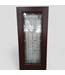48208 Maroon Exterior Door with Decorative Glass 35.75"W