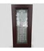 48208 Maroon Exterior Door with Decorative Glass 35.75"W
