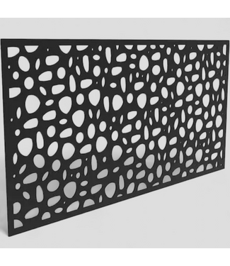 48214 Freedom 6-ft x 3-ft River Rock Black Screen Panel