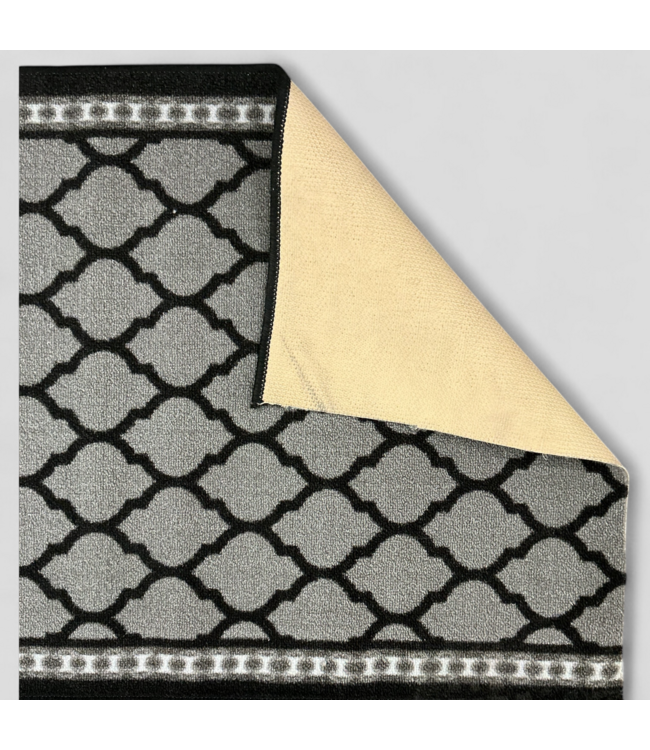 48232 Nance Gray/Black Lattice Style Runner