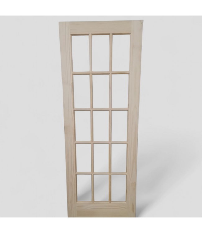 48235 Reliabilt 30-in x 80-in Clear Glass 15 Lite Slab Door