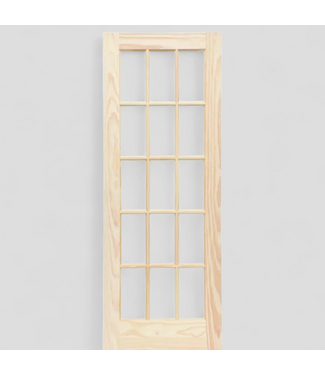 48235 Reliabilt 30-in x 80-in Clear Glass 15 Lite Slab Door