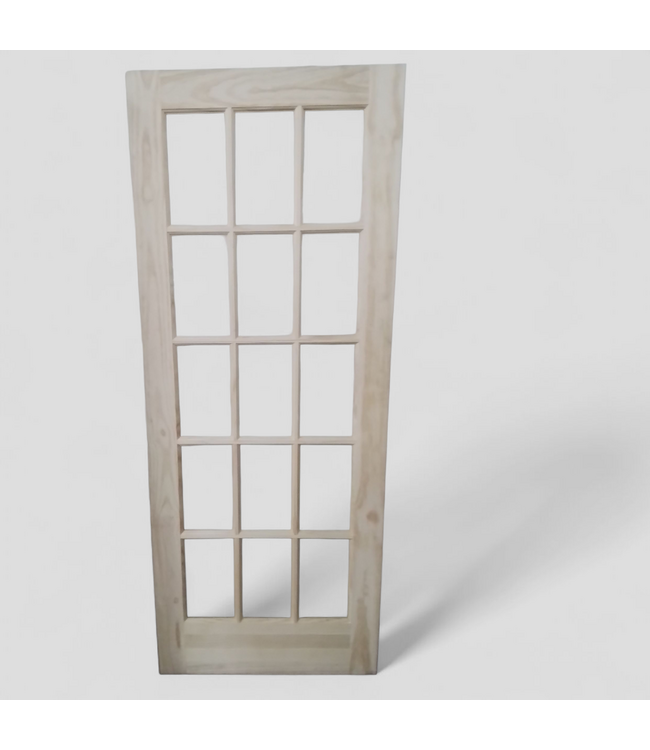 48236 Reliabilt 36-in x 80-in Clear Glass 15 Lite Slab Door