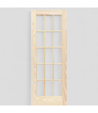 48236 Reliabilt 36-in x 80-in Clear Glass 15 Lite Slab Door