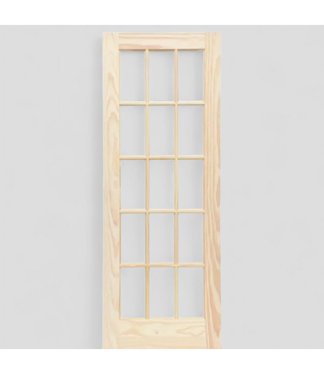 48236 Reliabilt 36-in x 80-in Clear Glass 15 Lite Slab Door