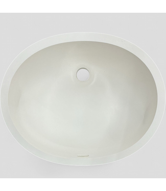 48243 Wilsonart Bright White Oval Bathroom Sink BV1613