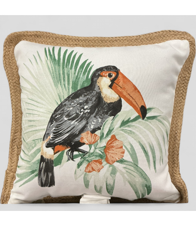 48250 Allen+Roth Cala Toucan Outdoor Throw Pillow 5pc