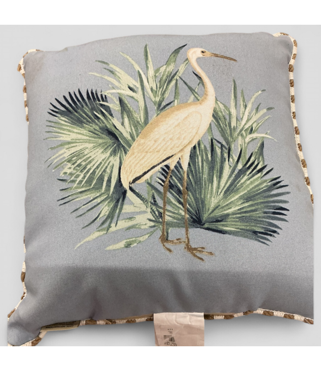 48251 Allen+Roth Cala Crane Outdoor Throw Pillow 4pc