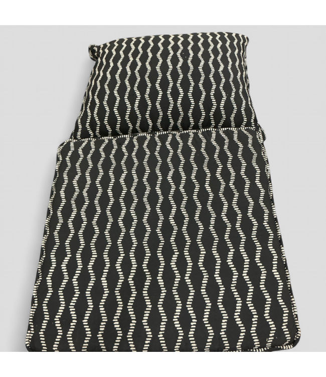 48253 Origin 21 Black Helix Jacquard 2pc Patio Chair Cushion