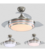 48258 Mermiviok Silver & Clear LED Ceiling Fan 41.7"