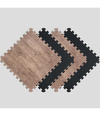 48263 Norsk Rustic Brown Foam Floor Tile Set of 4