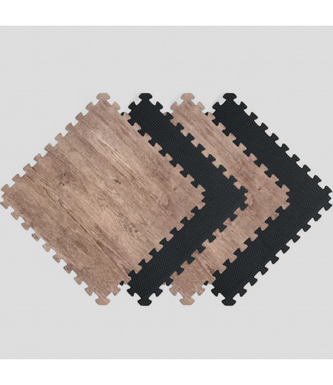 48263 Norsk Rustic Brown Foam Floor Tile Set of 4