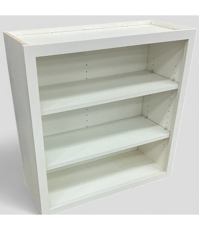 48273 Aged White Open Wall Cabinet 30"W