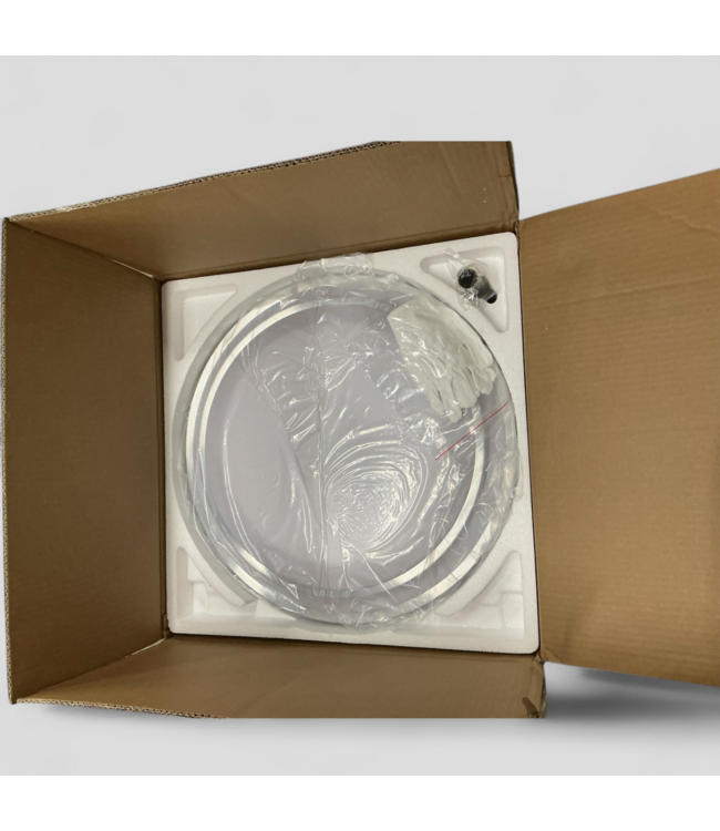 48258 Mermiviok Silver & Clear LED Ceiling Fan 41.7"