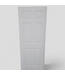 48283 White 6-Panel Primed Interior Door 32"W x 80"H