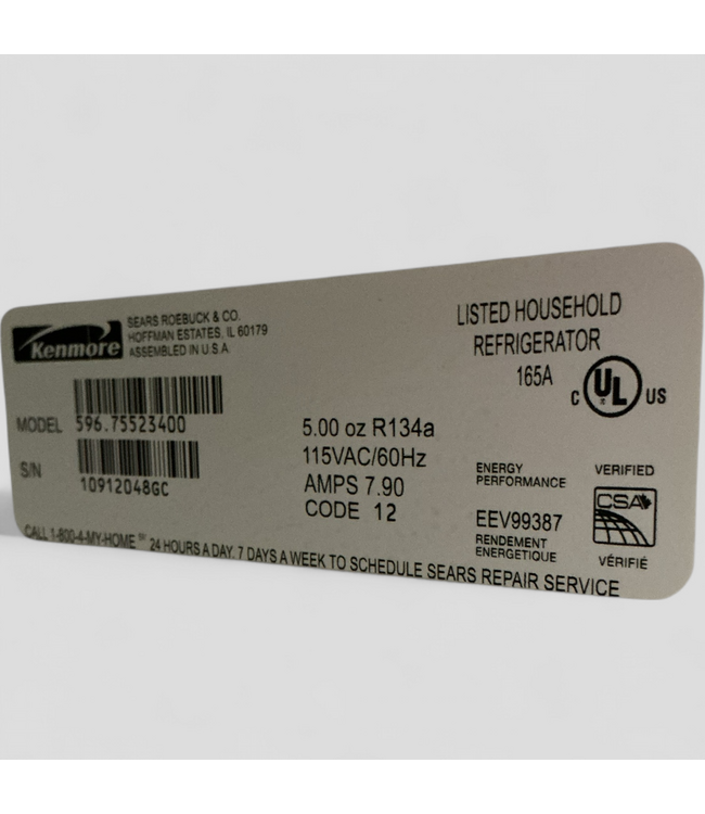 48295 Kenmore French Door Elite Refrigerator