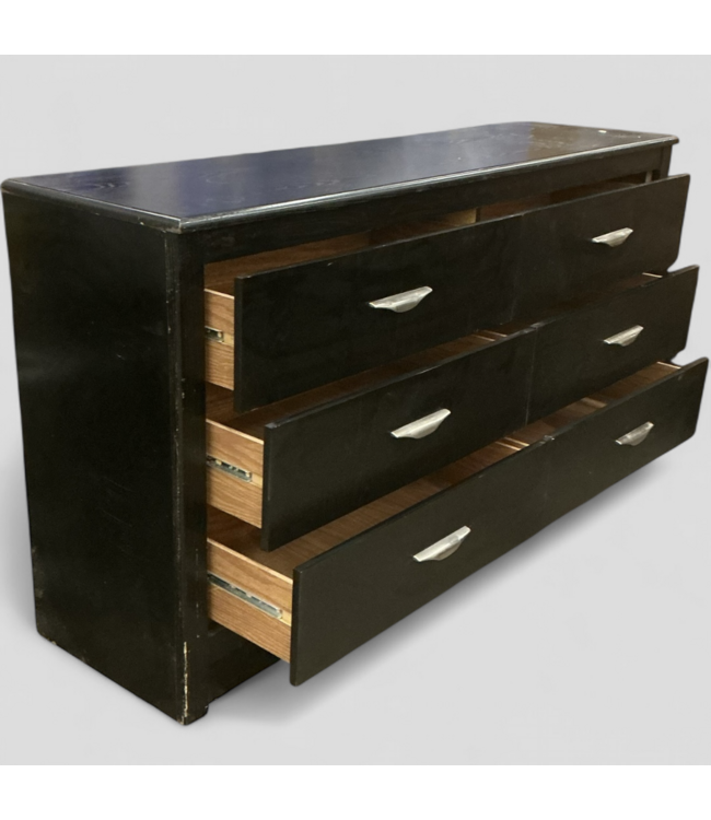 48328 Black 6-Drawer Bedroom Dresser