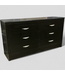 48328 Black 6-Drawer Bedroom Dresser