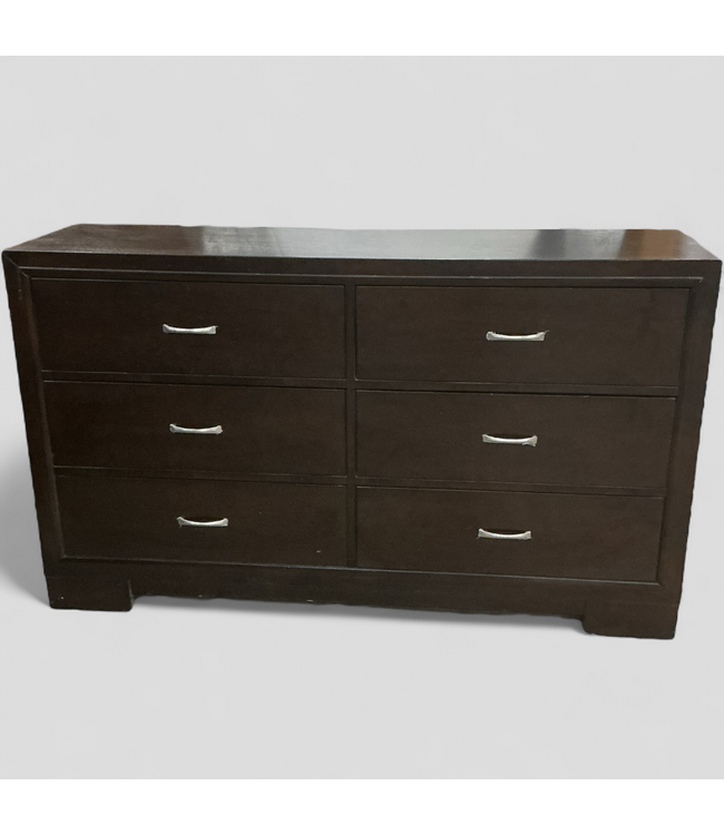 48329 Walnut 6-Drawer Bedroom Dresser