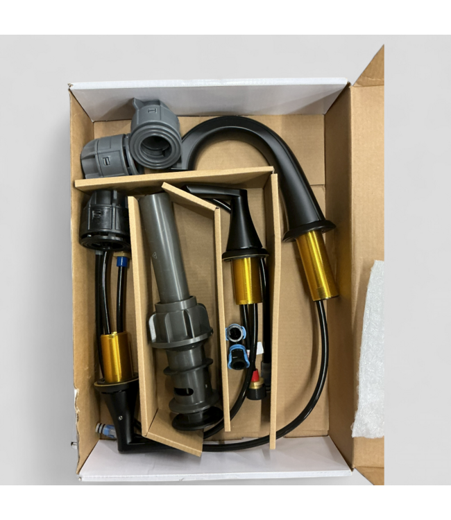 48346 Project Source Widespread Matte Black Faucet