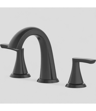 48346 Project Source Widespread Matte Black Faucet