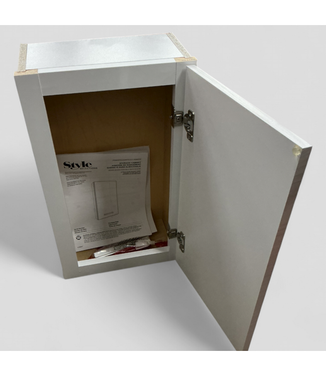 48348 Style Selections Soft White Wall Hutch 12"W