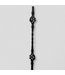 48358 Double Basket 1/2" Sq. Baluster Satin Black 10-pk