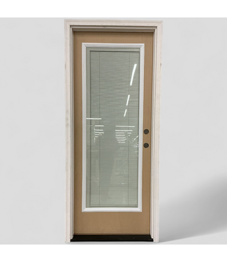 48367 Full Lite Prehung Exterior Door With Blinds 32 x 80
