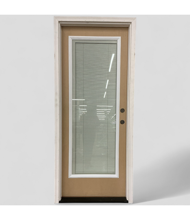 48367 Full Lite Prehung Exterior Door With Blinds 32 x 80