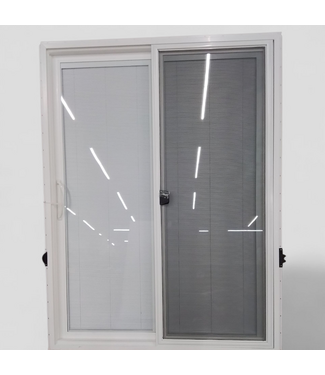 48371 Jeld-Wen White Patio Sliding Door w/Mini Blinds 60"