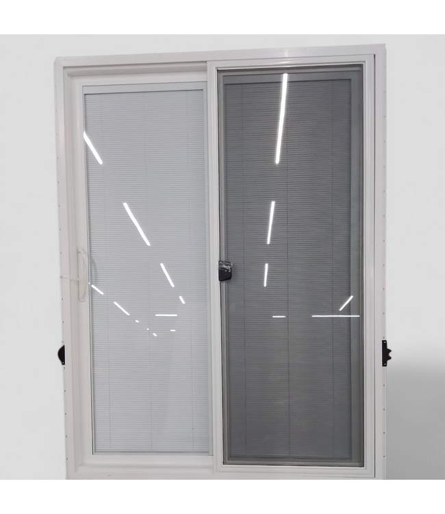 48371 Jeld-Wen White Patio Sliding Door w/Mini Blinds 60"