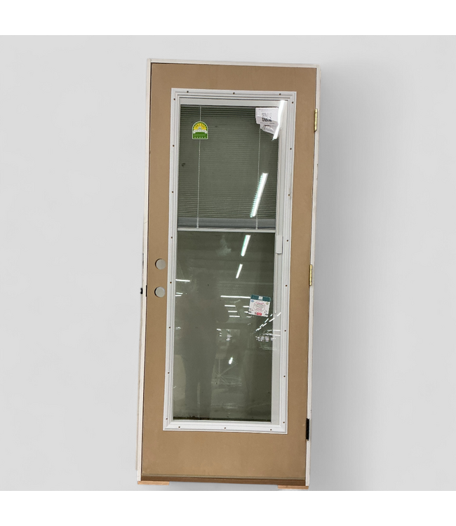 48367 Full Lite Prehung Exterior Door With Blinds 32 x 80