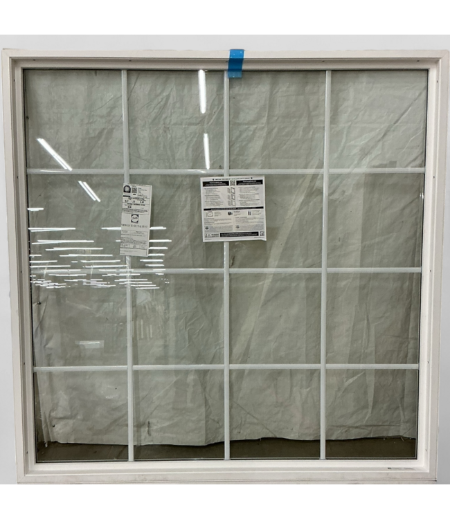 48381 Pella Gridded Fixed Frame Window 59.5"W x 59.5"H
