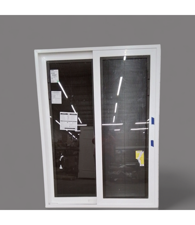 48387 Pella White Vinyl Sliding Patio Door w/Blinds 60" x 80"