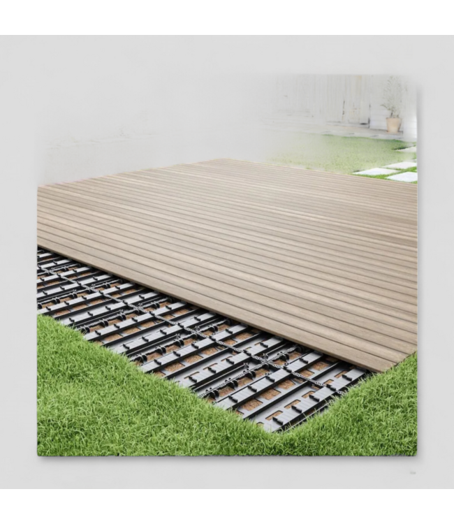 48391 Square InstaDeck Plastic Multipack Patio Kit 280 sq. ft.