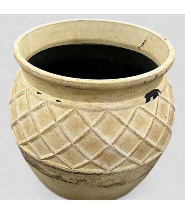 48413 Allen+Roth Large Beige Planter 76 Quarts.