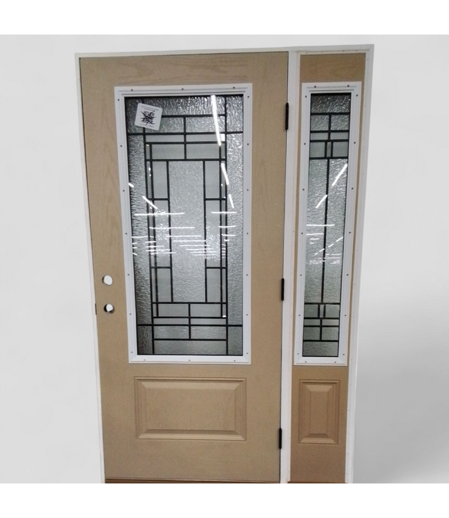 48415 Masonite Prehung Fiberglass Door & Sidelight 51"W