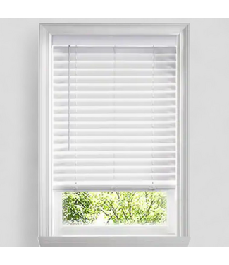 48438 Home Decorators White Faux Wood Blinds  72"W x 64"L
