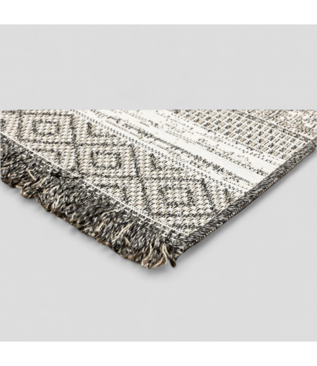 48432 Origin 21 Neutral Geometric Stripe Flatweave Area Rug