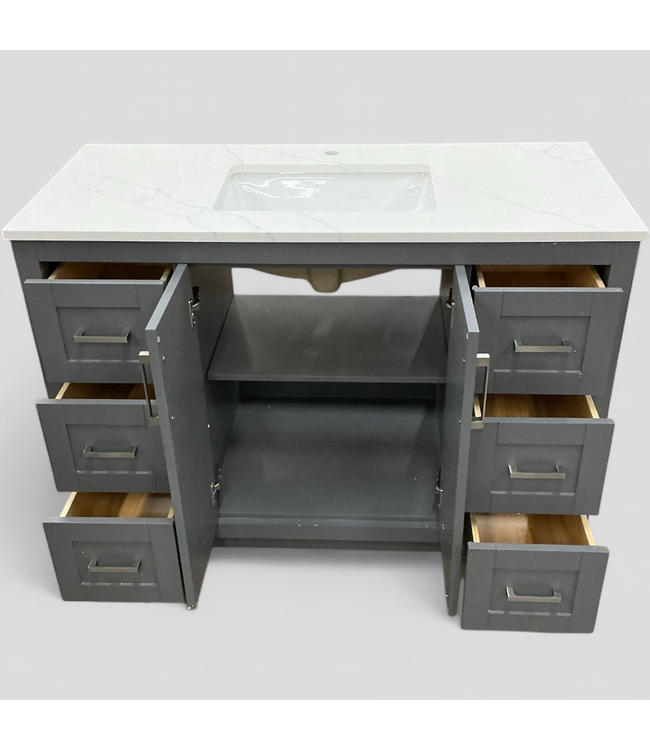 48447 Wyndham Miranda Bathroom Vanity W/Mirror & Top